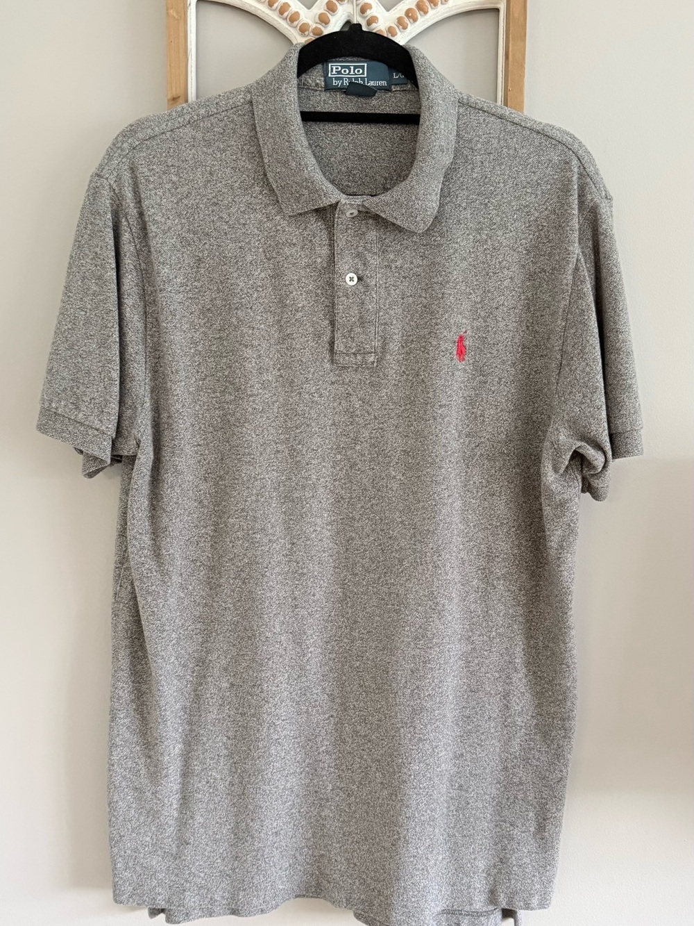 Polo by Ralph Lauren Gray Polo with Pink Pony Logo